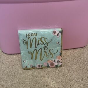 Floral 'From Miss to Mrs' Napkins